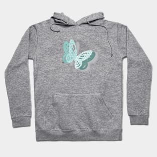 Aqua butterfly Hoodie